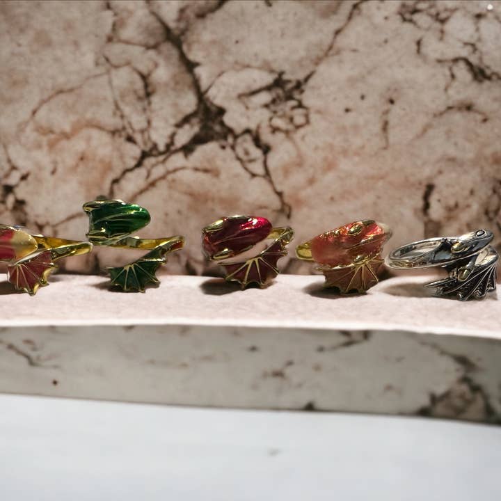 NerdyNixies LLC - Wholesale Ring voor meerdere vingers - Drakenringen