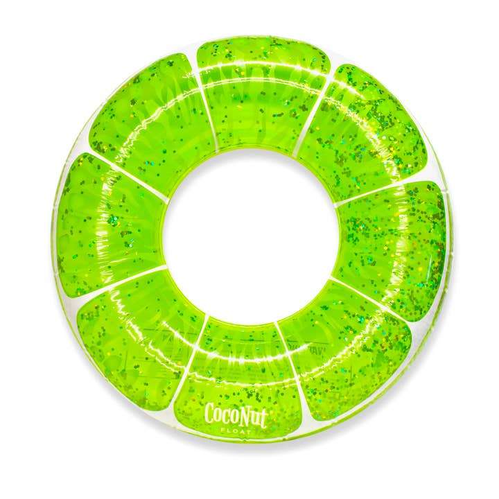 Lime Green Glitter Pool Float for wholesale by Coconut Outdoor