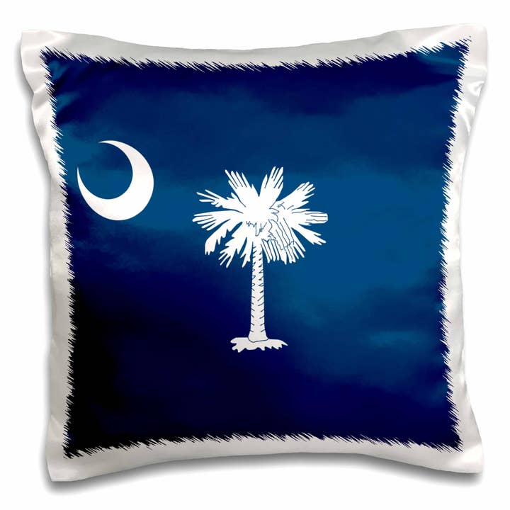 3dRose, Bandera de Carolina del Sur SC - Estados Unidos de América USA Árbol de palmito blanco azul índigo, Funda de almohada para venta al por mayor de 3dRose