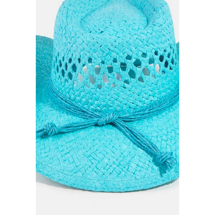 Collections by Fame Accessories - Wholesale Fedora - Women's - Straw Woven Western Cowboy Hat