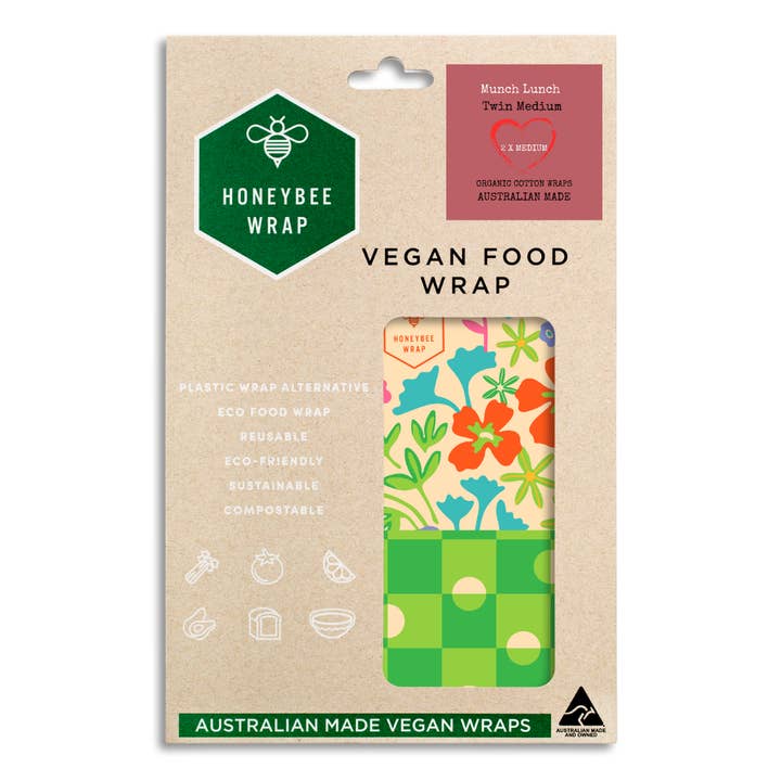 Honeybee Wrap - Wholesale Food storage wrap/bag - WHVegan Twin Medium