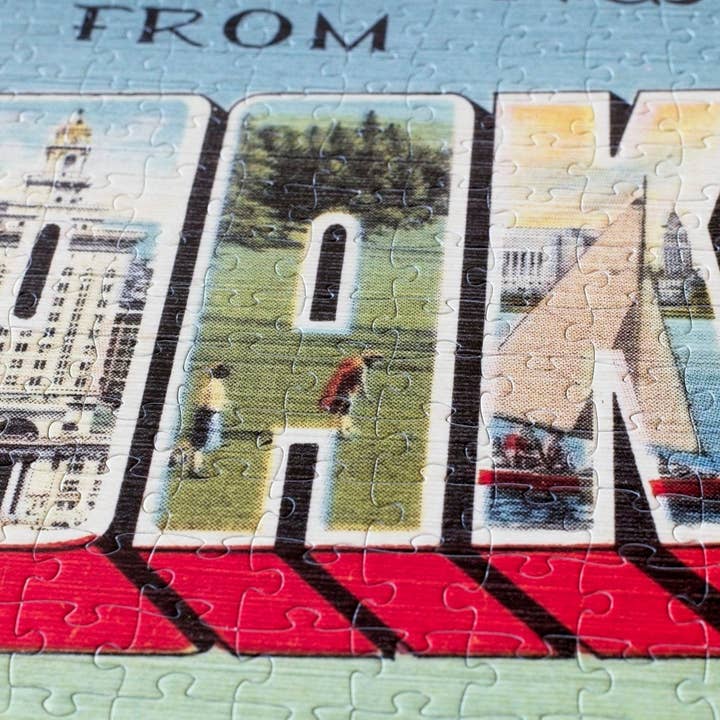 Oakland Puzzle Company - Wholesale Puzzle - Adult - Greetings from Oakland 500-piece Jigsaw Puzzle