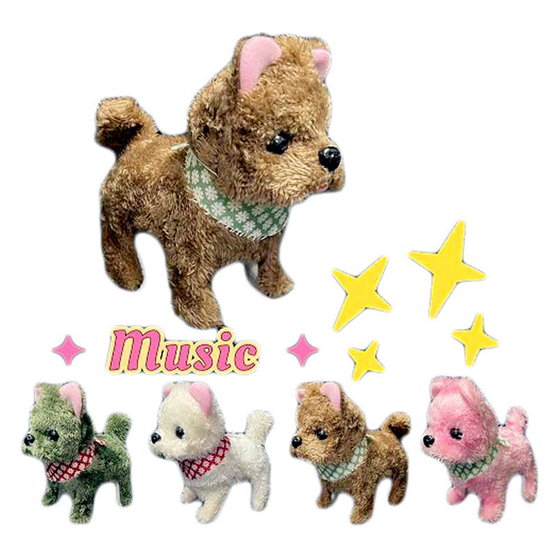 Deluxe Import Trading - Wholesale Stuffed/Plush Toy - Kids & Baby - B/O Dog Toy w/Bandana 4 Colors0
