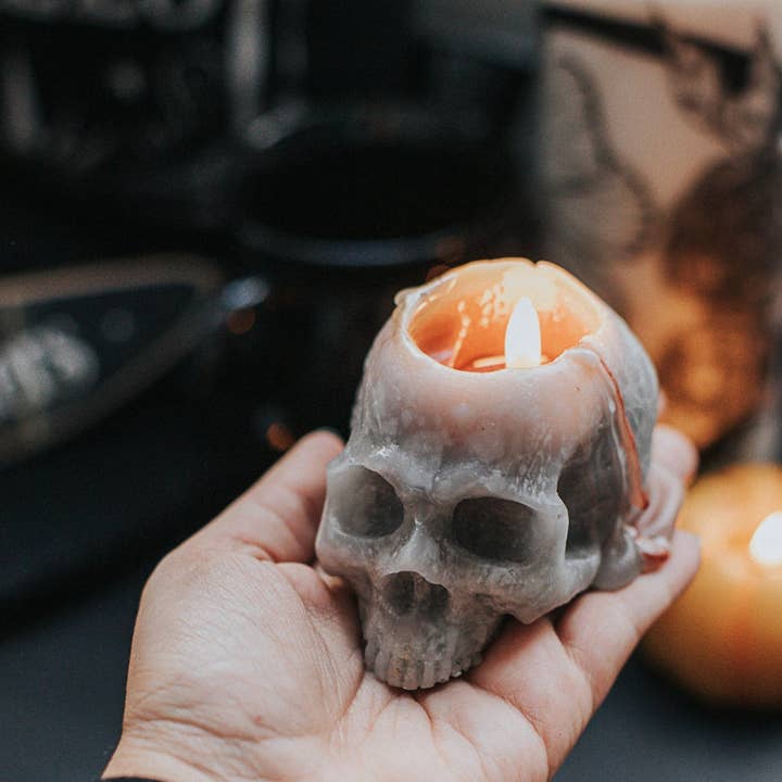 Costurero Real - Vendita all'ingrosso Candele regalo - Decorazione per Halloween, candela, teschio, strega sanguinante, samhain gotico2