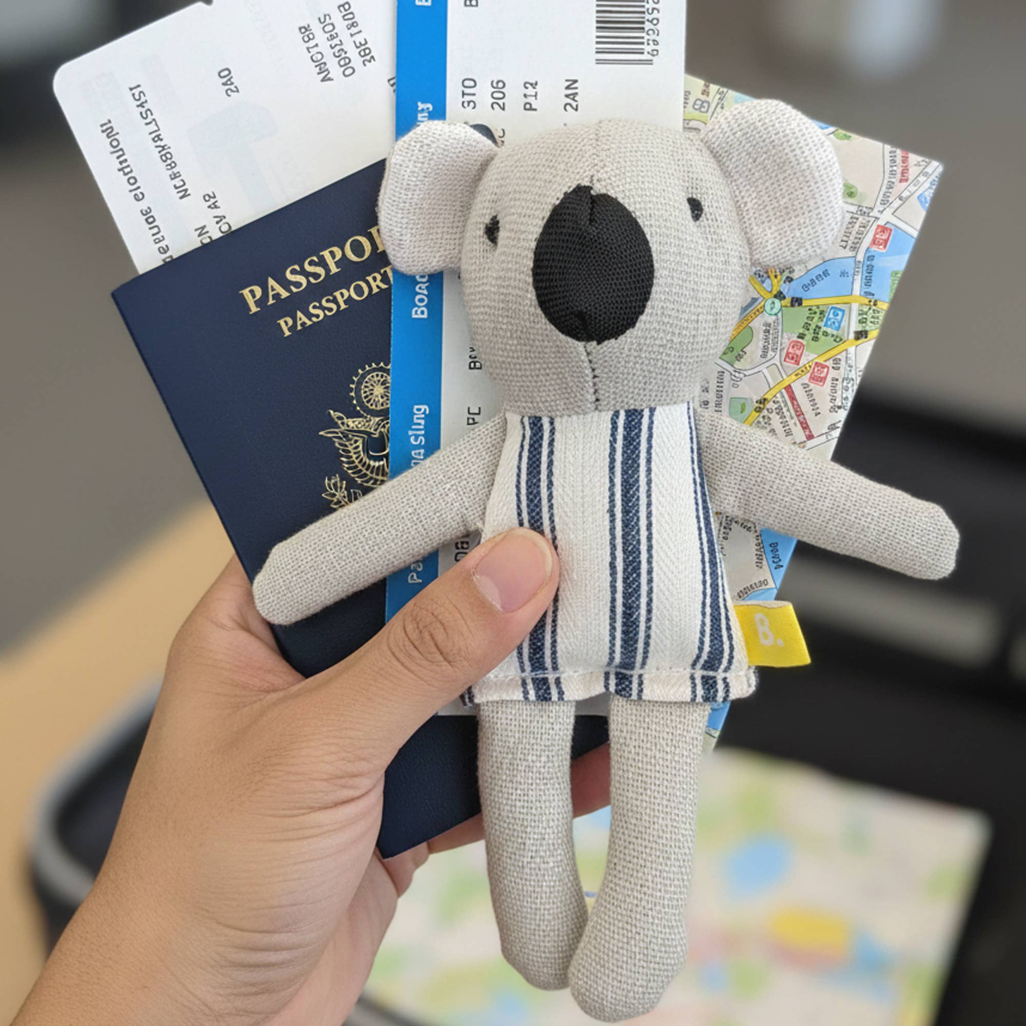 Bushpress - Wholesale Stuffed/Plush Toy - Kids & Baby - Koala friends toy, blue ticking6