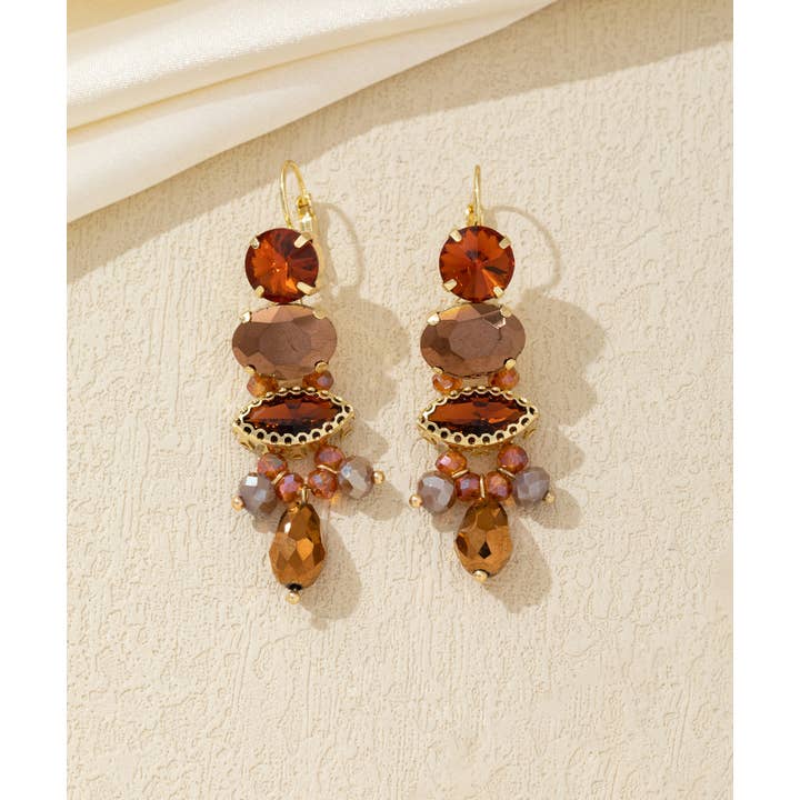 Blossom bijoux - Wholesale Dangle Earrings - Dangling earrings with rhinestone tassels – 26AHBOL0214