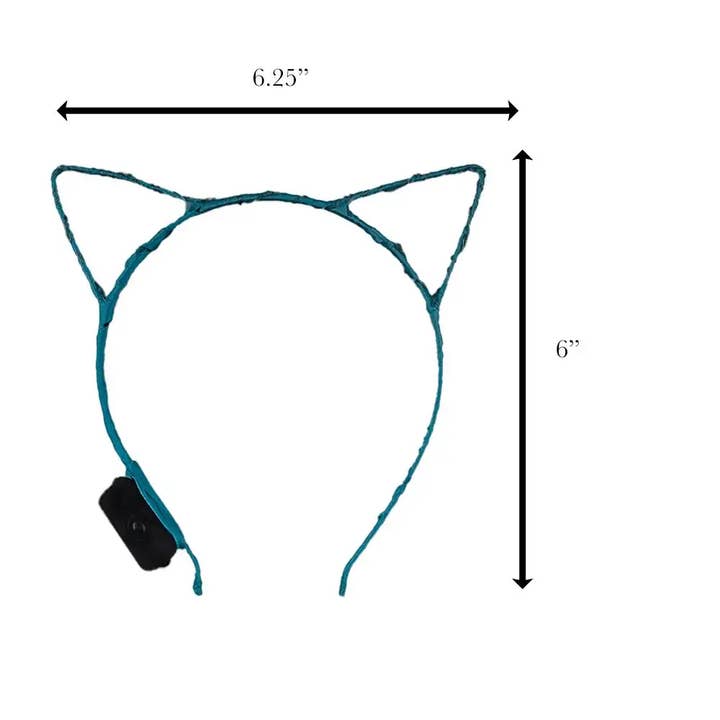 Blinkee.com, LLC - Vente Bandeau – femme - Bandeau à oreilles Aqua LED Kitty Cat1