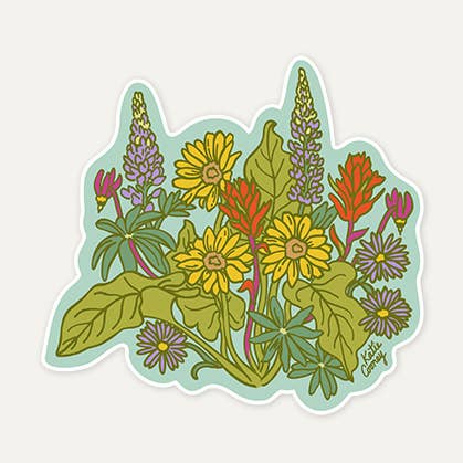 Wildflower Bouquet Sticker for wholesale by Katie Cooney | Artist