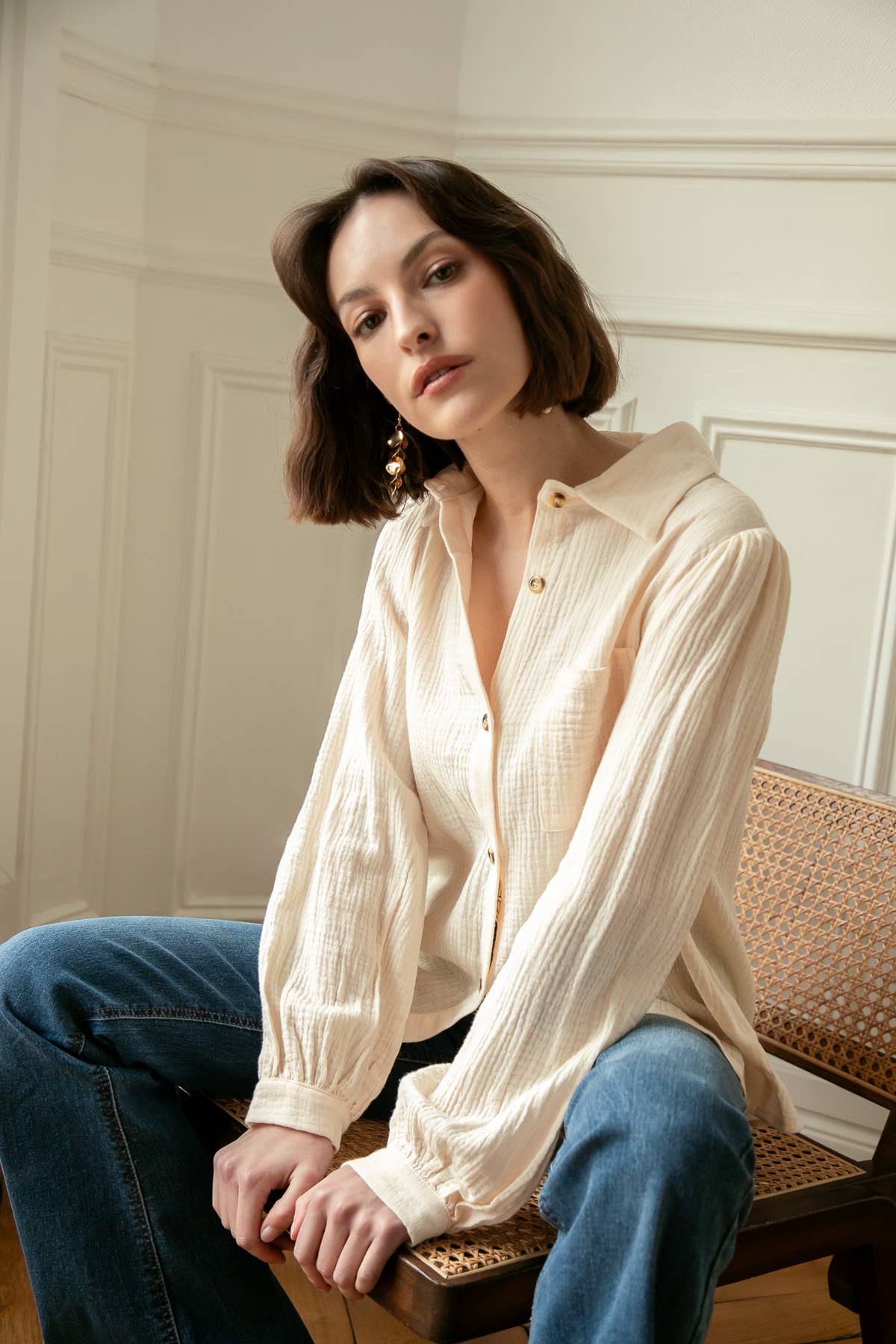 Calie Paris - Wholesale Button Down Shirt - Women's - THEOPHILE Shirt5