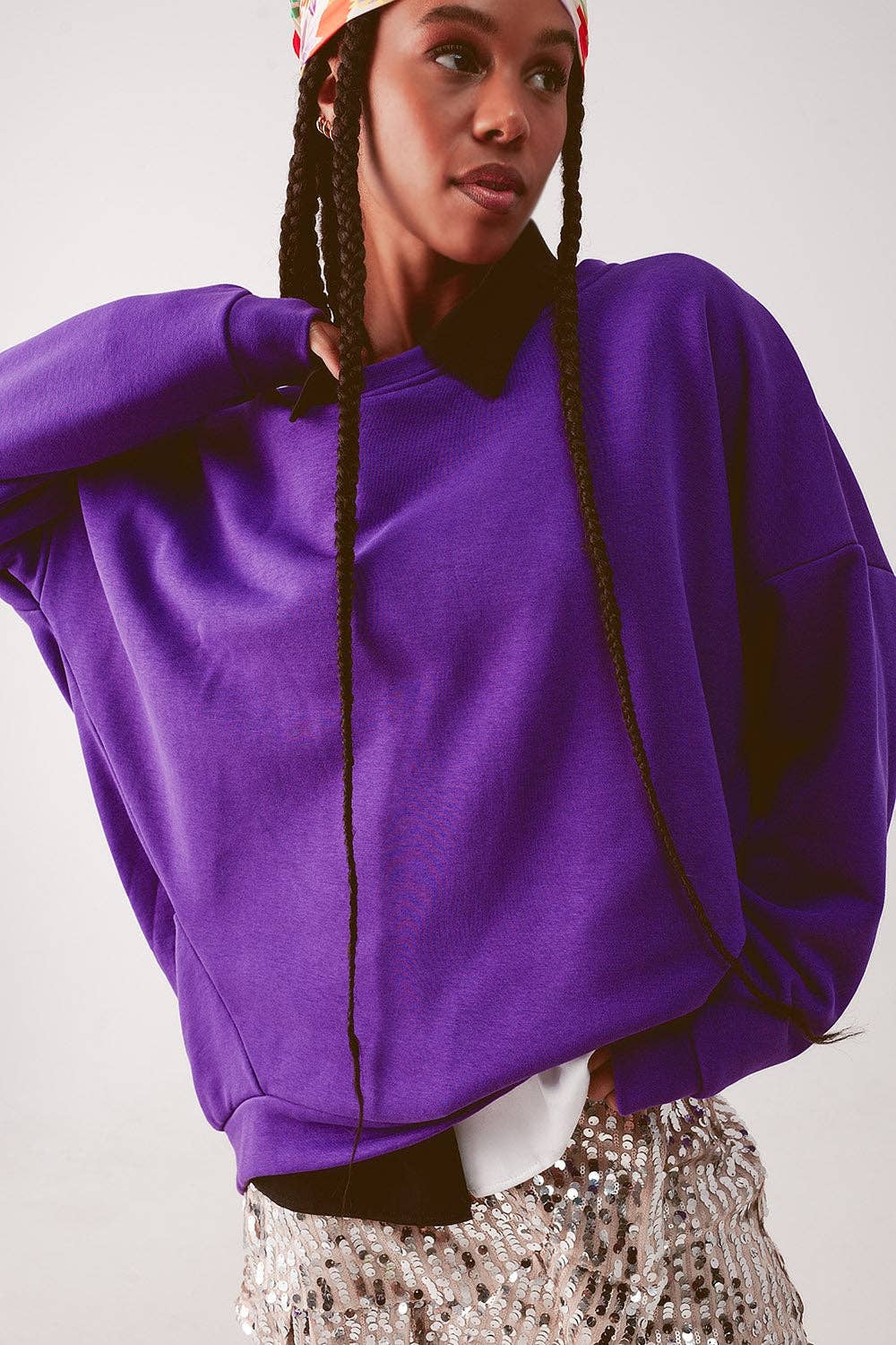 Oversized sweatshirt in purple for wholesale on Faire3