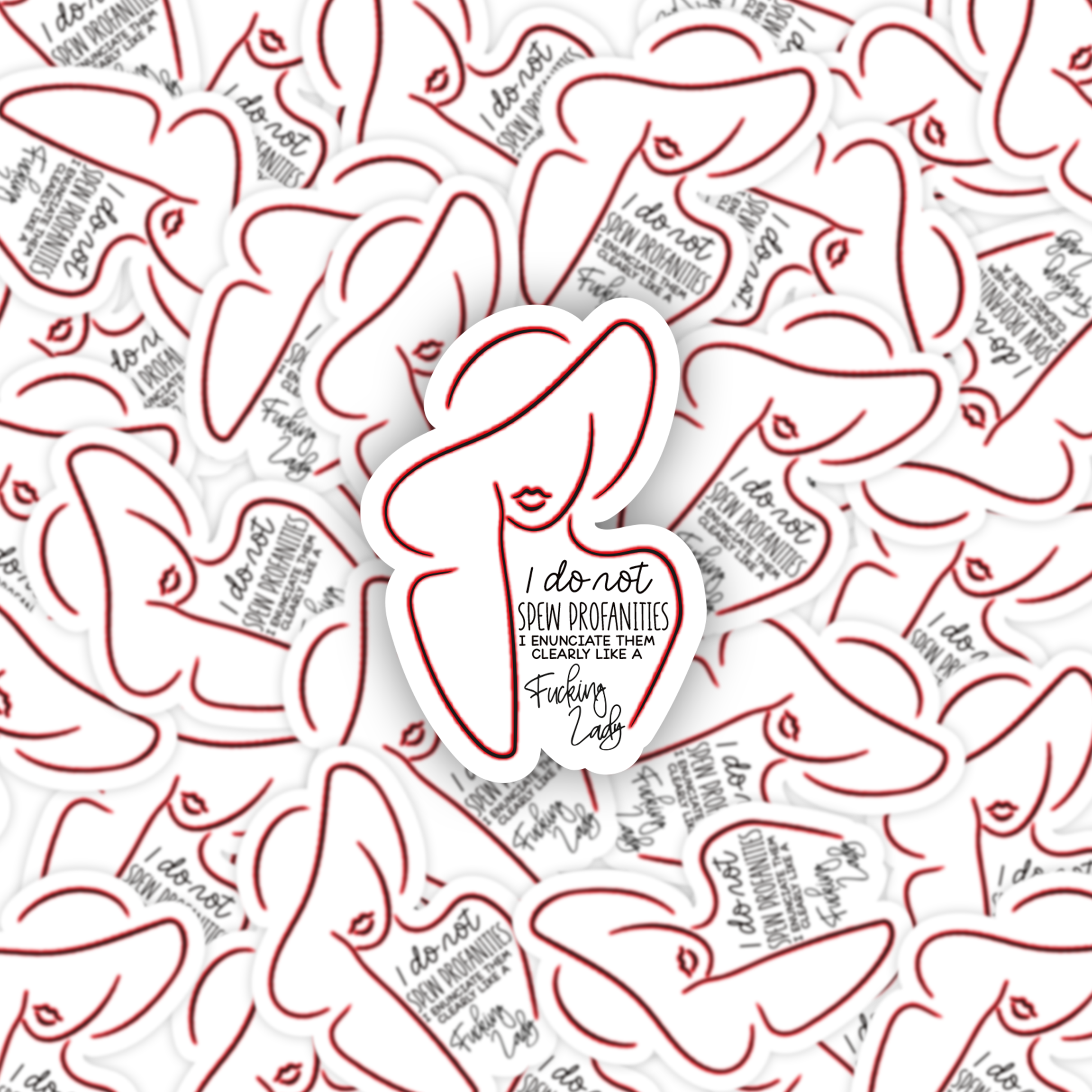 LNZ Custom Design - Wholesale Sticker - Mini Size - I do not spew profanities1