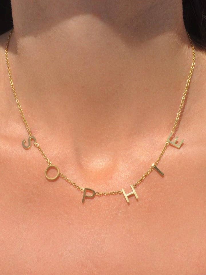 BROOKE Personalized Loose Letter Necklace for wholesale by ZEN&CO Studio