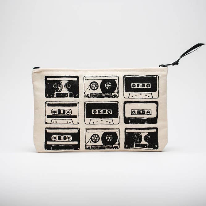 Mixtape Cassette Zipper Pouch for wholesale by Garbella
