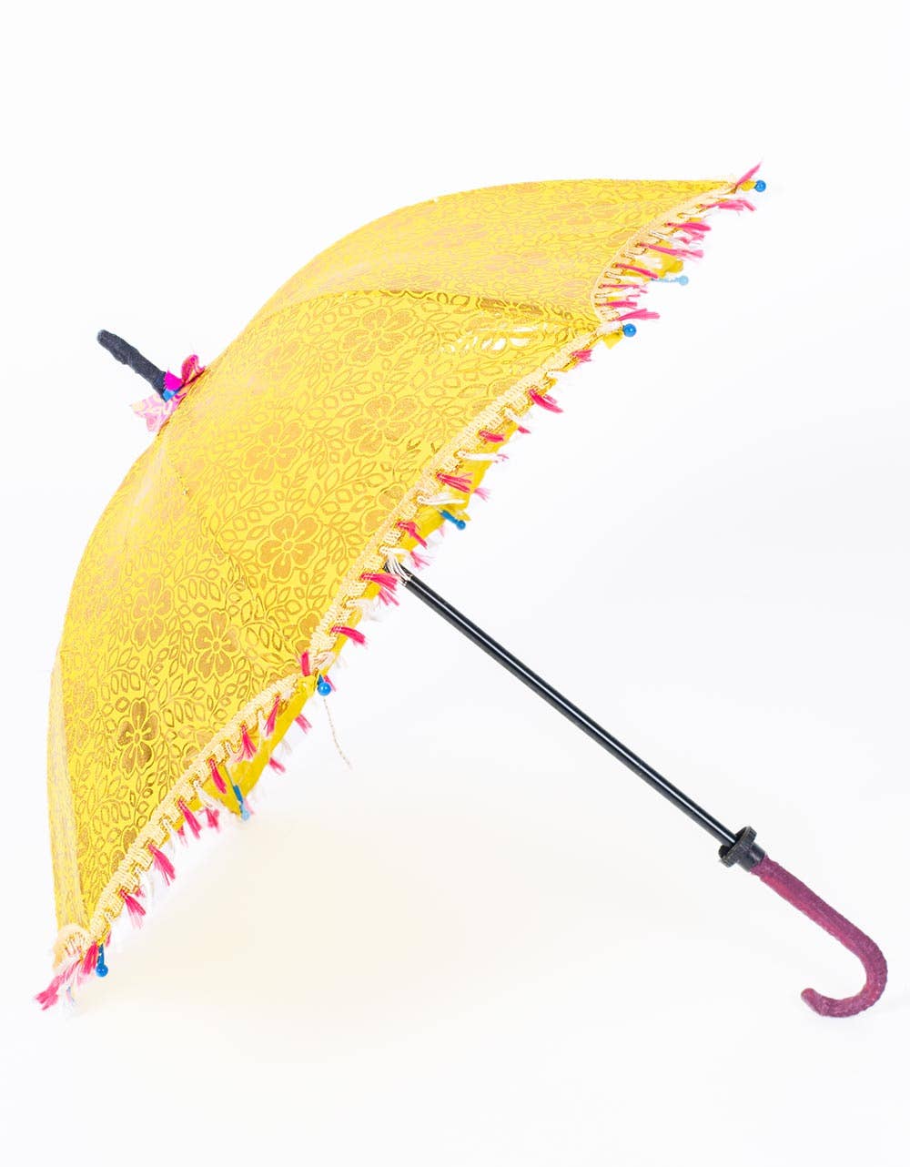 Bright Yellow Ethnic Handmade Parasol for wholesale on Faire1