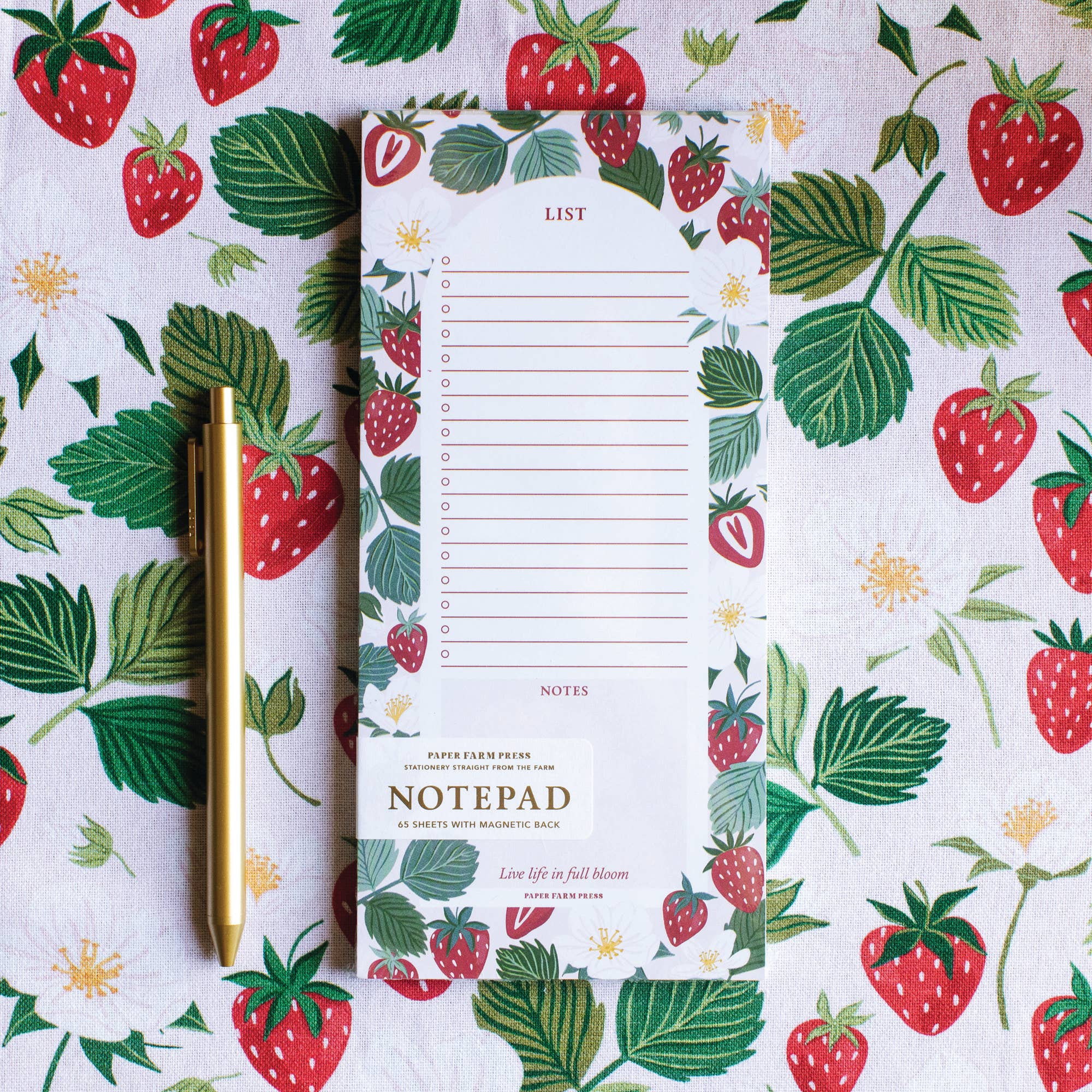 Paper Farm Press - Wholesale Notepad - Strawberry Patch Market List Notepad0
