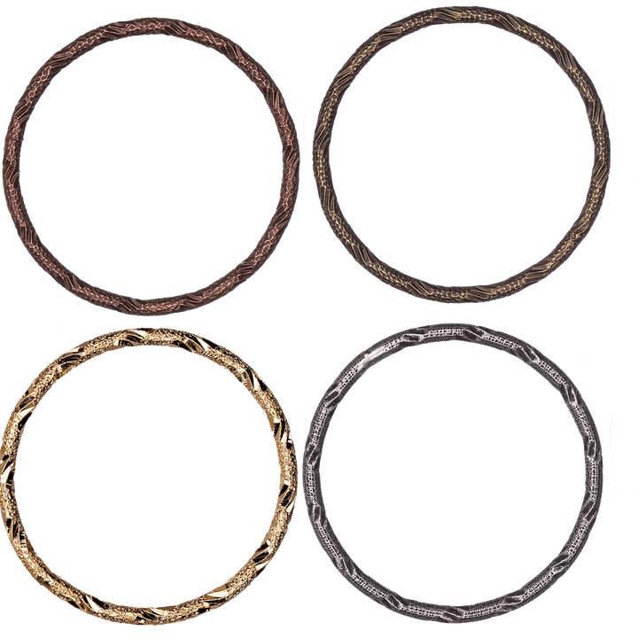 34mm Diamond Cut Closed Rings - Available in Multiple Finishes - Made of Brass - Sold by the Piece - CH1184Link for wholesale by Continental Beads