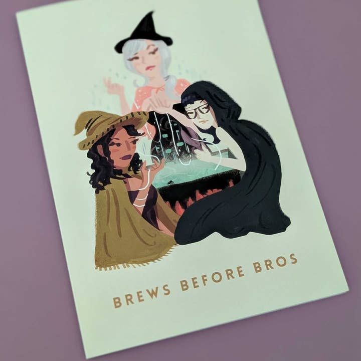 Vox Intra - Vente Carte de vœux classique - Carte de vœux sorcière "Breuvages avant potes" | Vierge4