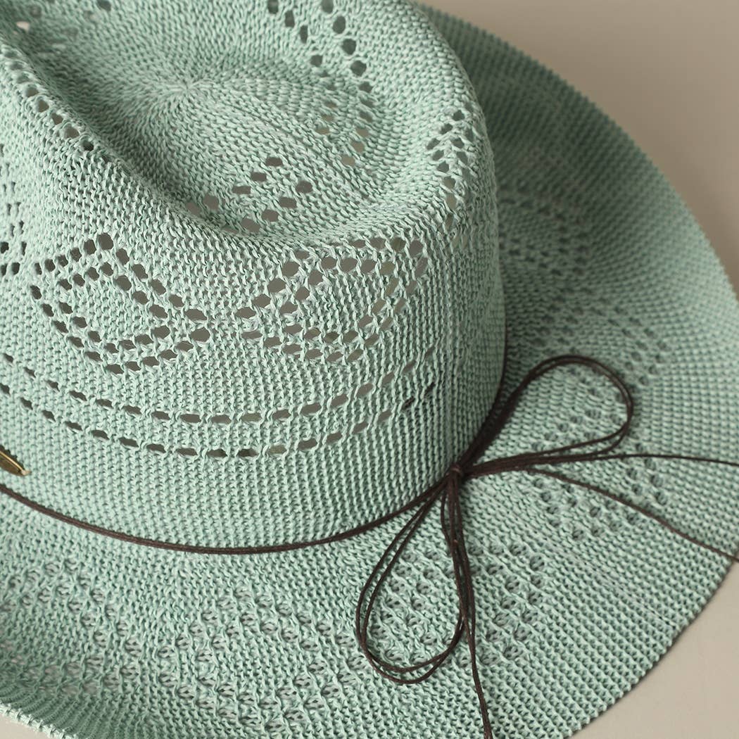 Fashion City - Wholesale Straw Hat - Women's - Eco-Friendly Woven Cowboy Panama Adjustable Sun Hat10