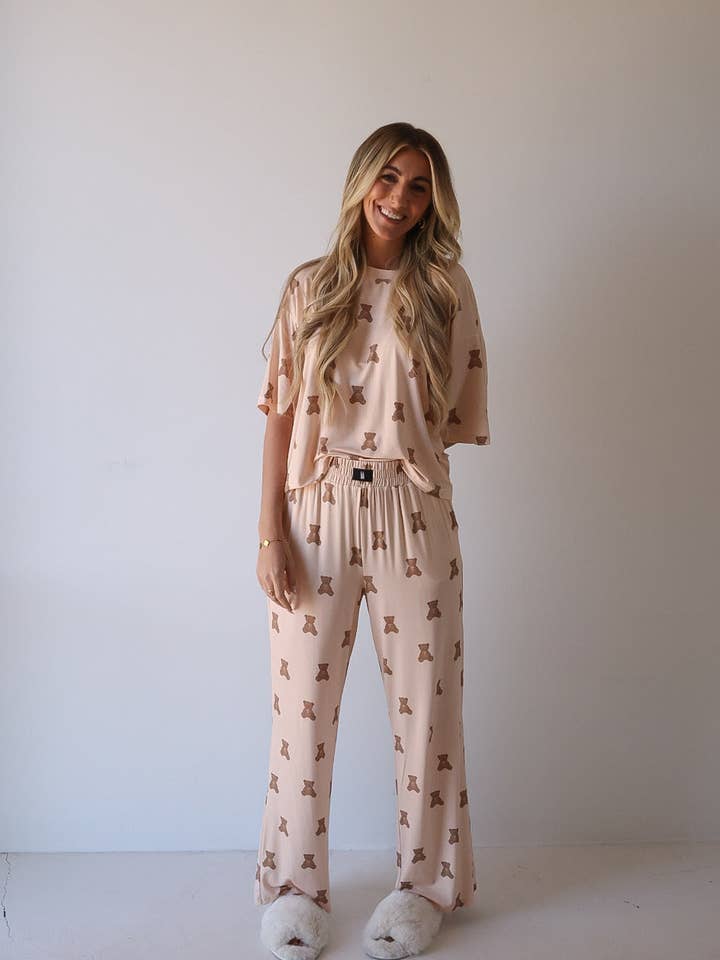 Conjunto de Pijama de Camiseta Cuadrada para Mujer | Lottie para venta al por mayor de Forever French Baby