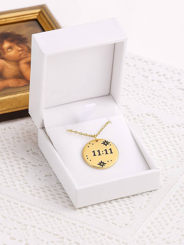 11:11 angel necklace for wholesale by Wild & Free