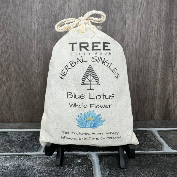 Tree Fifty Four – Großhandel Loser Tee – Blauer Lotus, ganze Blume im Beutel mit Kordelzug, organisch