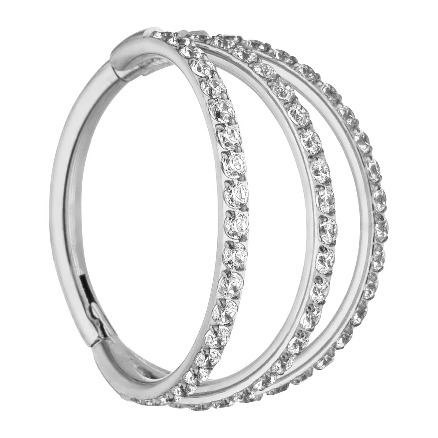 Schmuckgroßhandel – Engroshandel Enkeltøreringe – Triple Clicker Piercing | Titan5