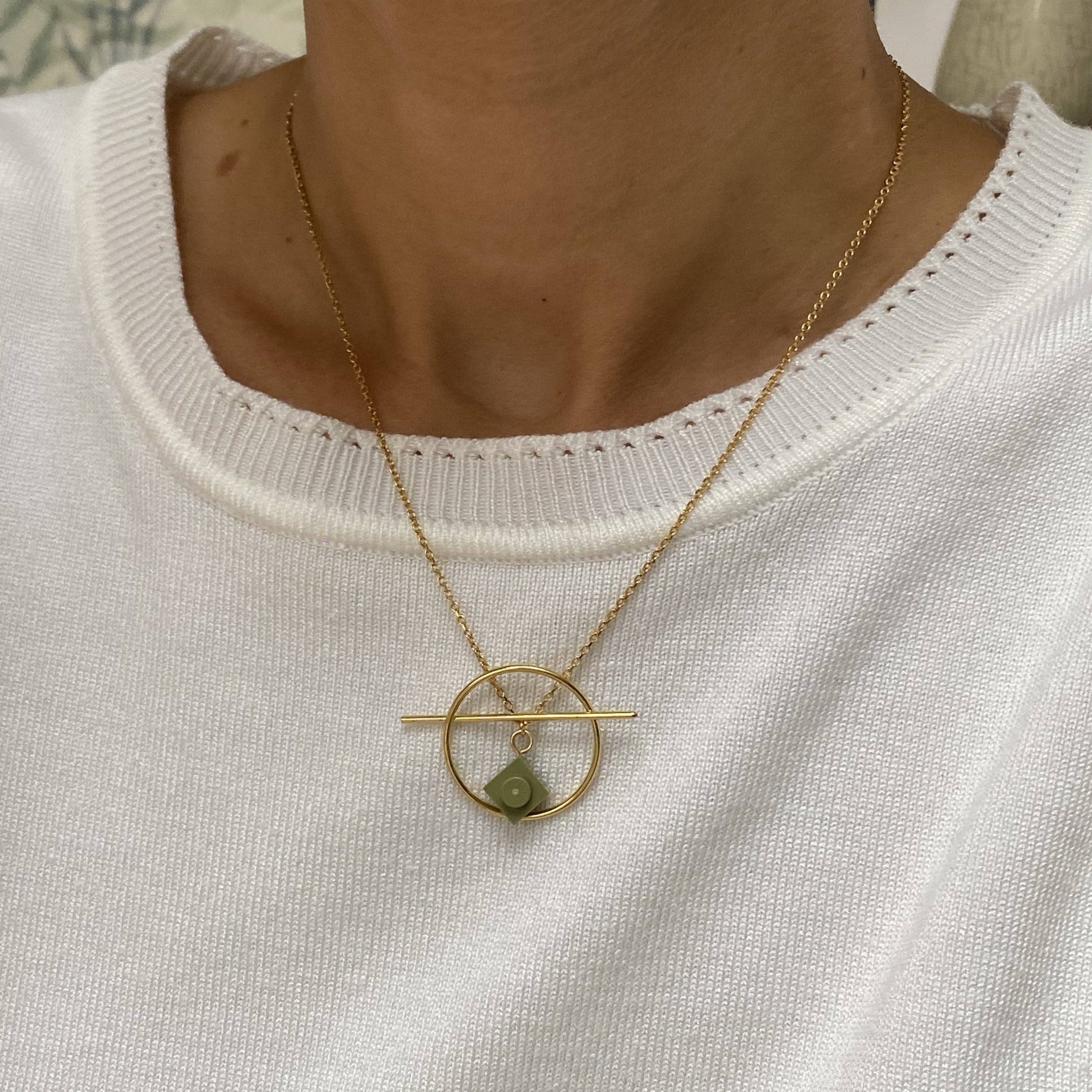 Brique d'Oreille - Wholesale Pendant/Charm Necklace - Geometric necklace with a Lego brick - Les Astucieuses18