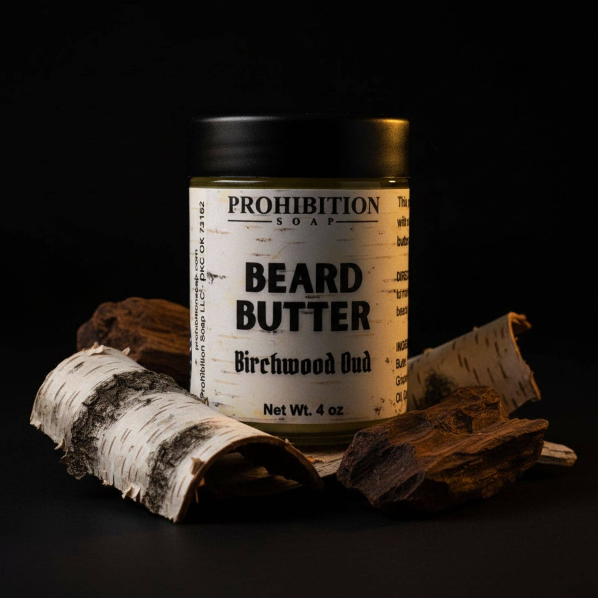 Prohibition Soap - Wholesale Beard Styling Product - Birchwood Oud Beard Butter5