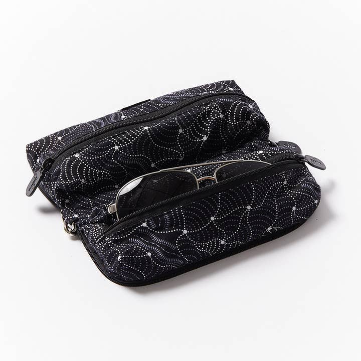 Multi Purpose Pouch - Wild Flowers Dreaming-Black for wholesale by Opakuma