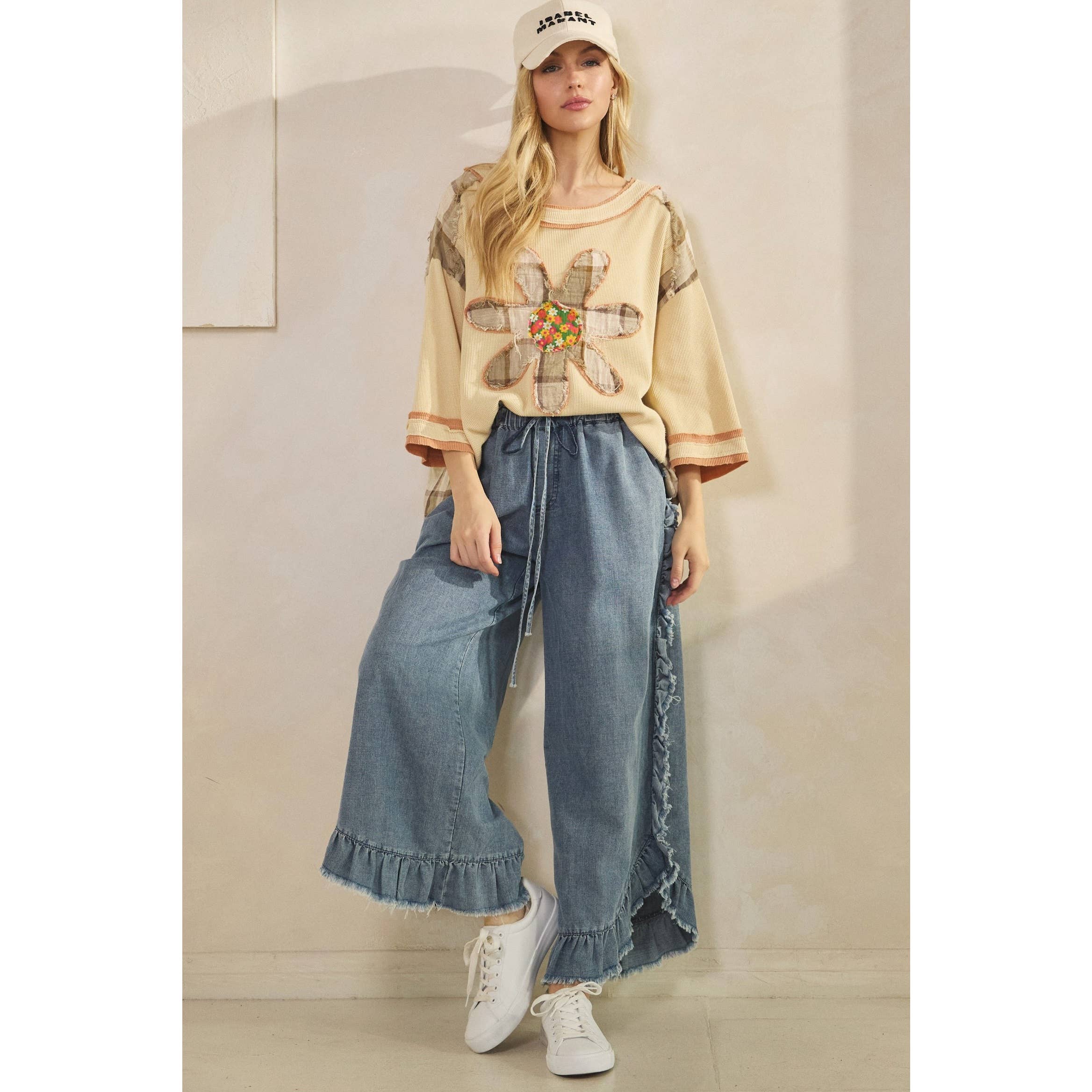 Sage + Fig – Großhandel T-Shirt – Damen – BOHO BLOOM WAFFELSTRICK-T-SHIRT17