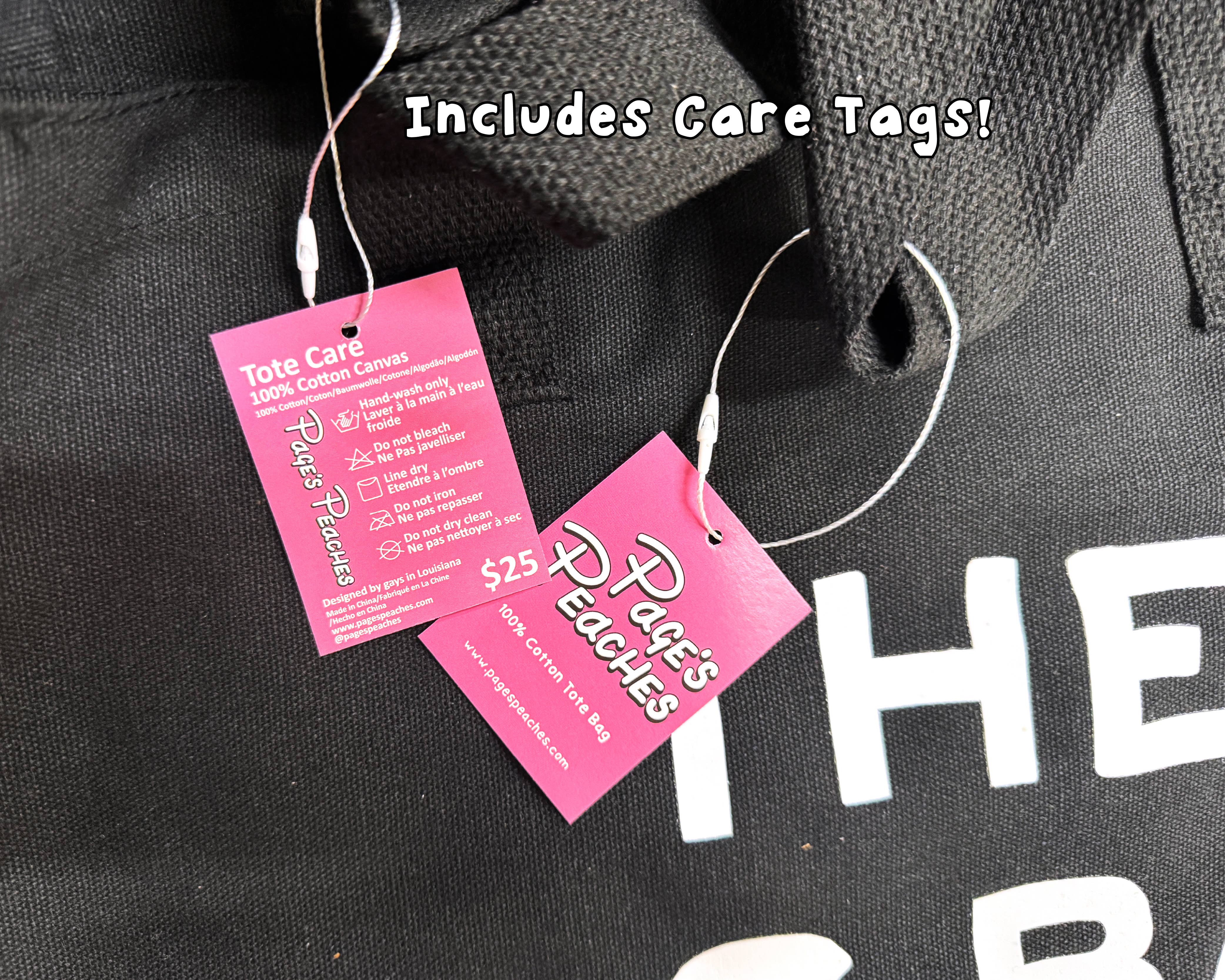 Page's Peaches - Wholesale Tote Bag - Unisex - Eat Her Out Tote Bag - Laptop and -Bottle Pocket1