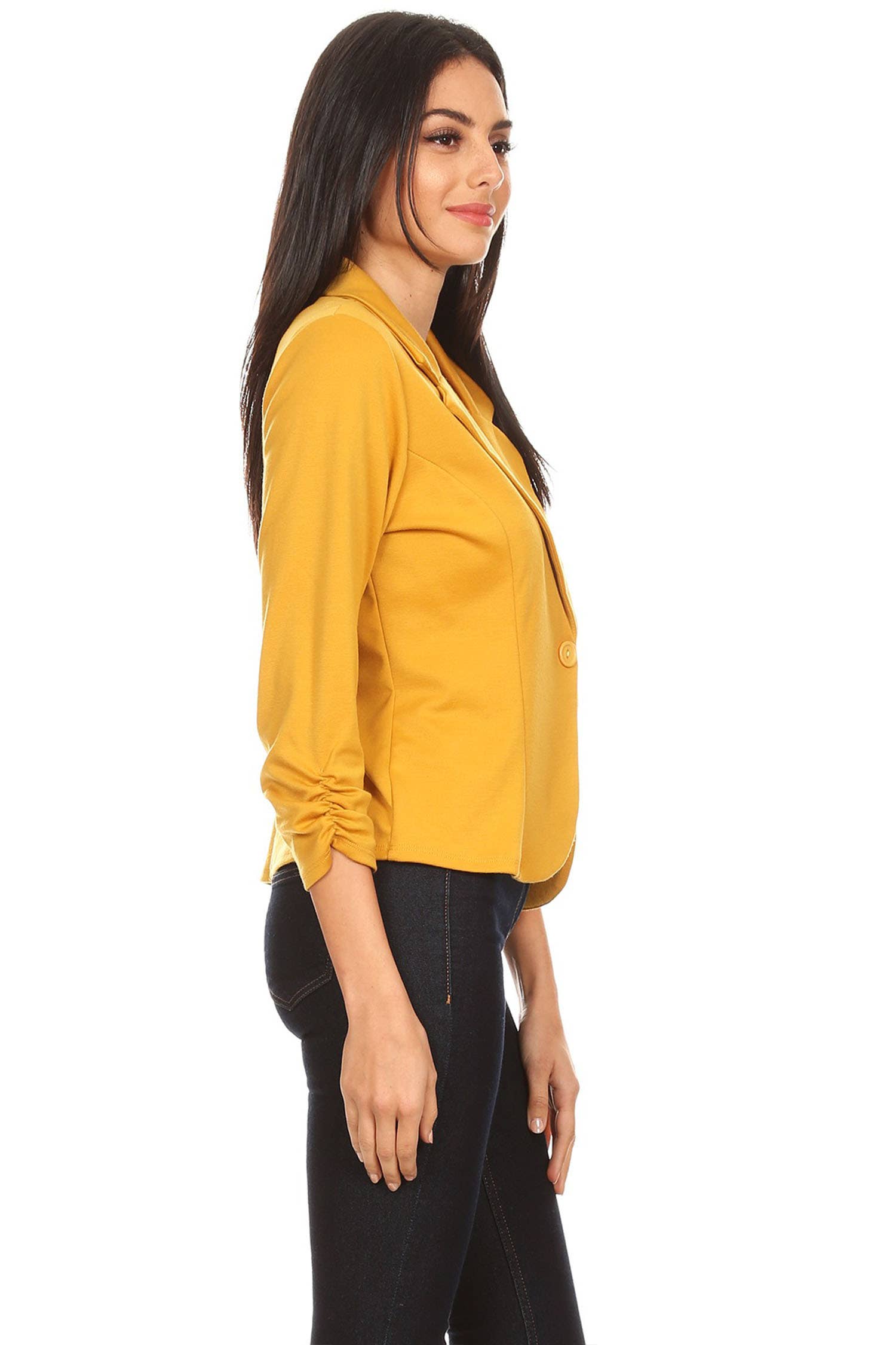 MOA COLLECTION - Venta al por mayor Blazer - Mujer - Blazer largo hasta la cintura con cierre de un botón para mujer (paquete abierto)30