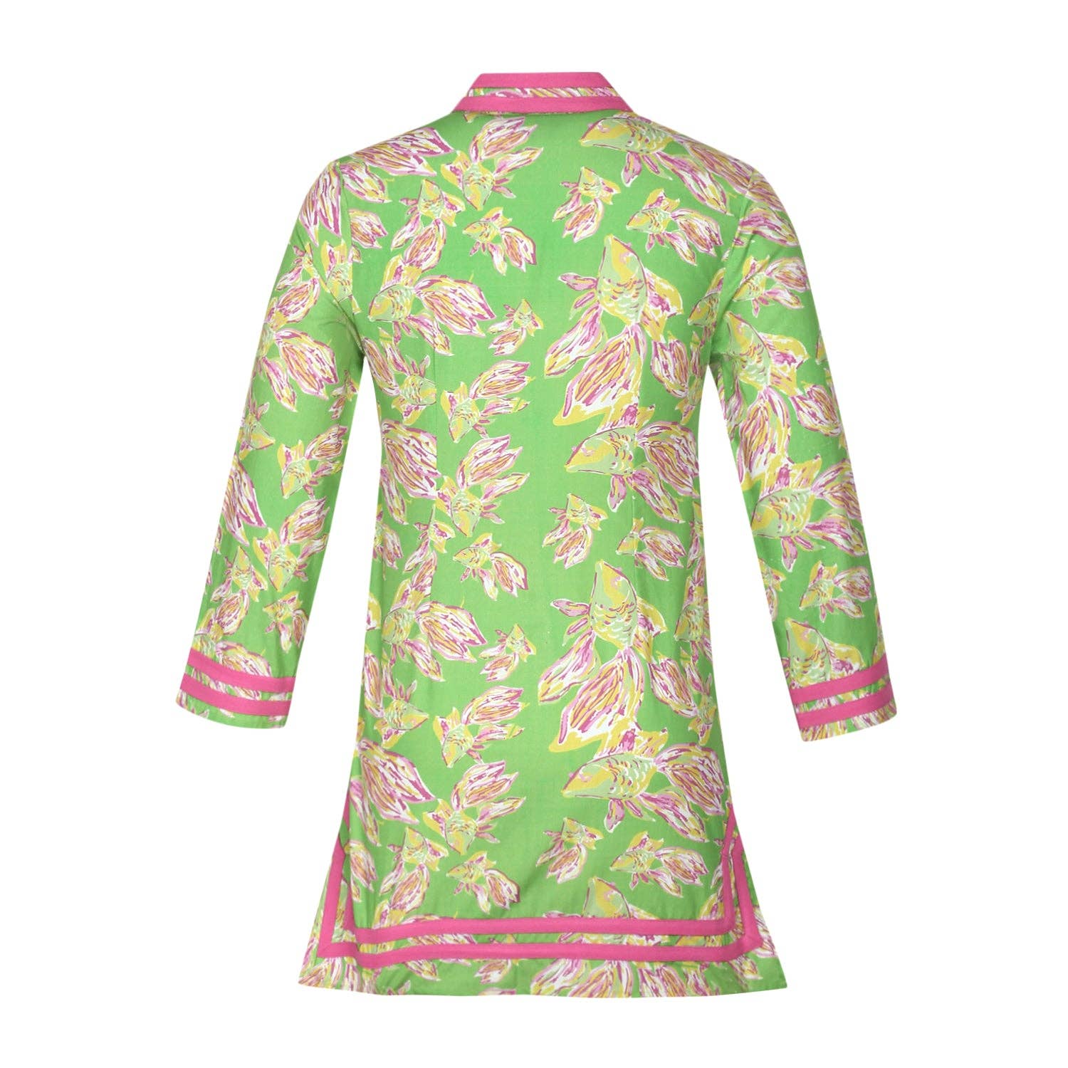 Jugando a Koi Vestido de Manga Larga Cabana Playing Koi, Mujer de venta al por mayor en Faire1