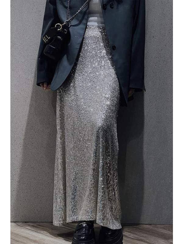 Queen Fashion - Wholesale Rok - Dames - lange rok met pailletten6