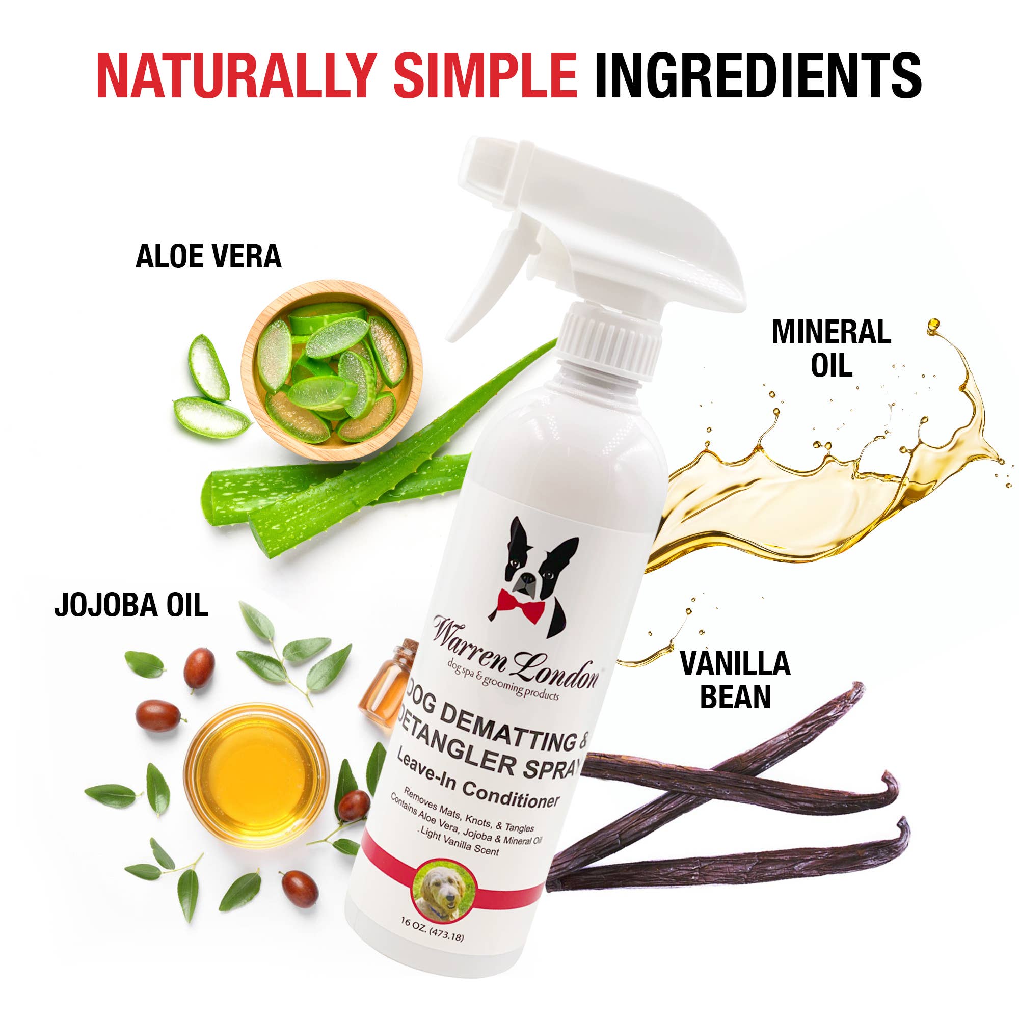 Warren London Dog Products - Vente Produit de toilettage – chien - Spray Démêlant et Anti-Nœuds pour Chiens - 16 oz (454 g)3