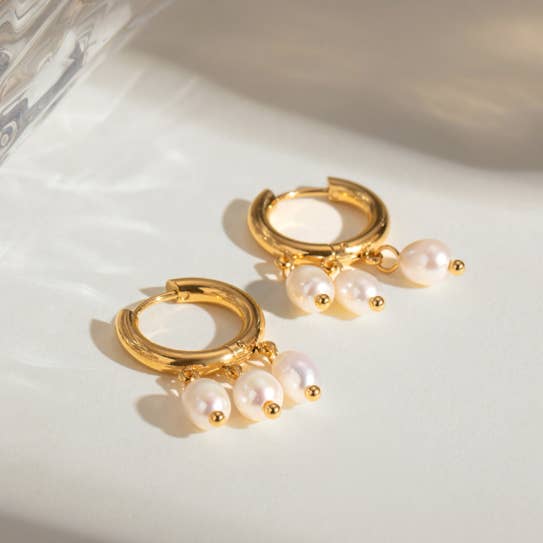 Megan Pearl Earrings for wholesale by Sun Soul Australia