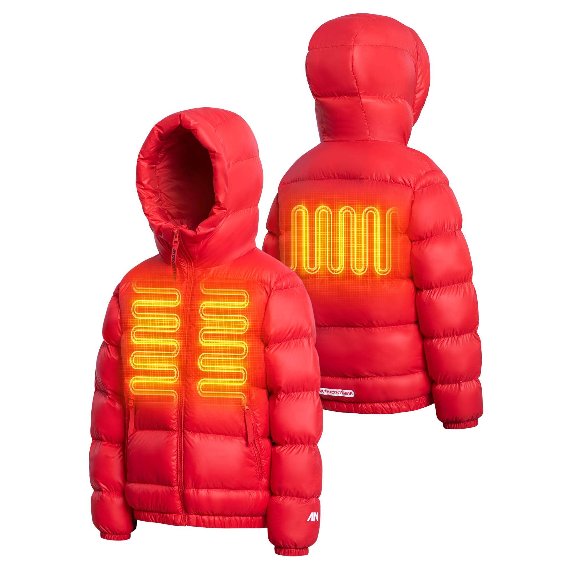 Antarctica Outdoors - Wholesale Puffer Jacket - Kids - Antarctica Gear Kid Heated Jacket with 12V/5A 10000 mAh Battery Pack Winter Coat for Boys Girls Heated Coat7