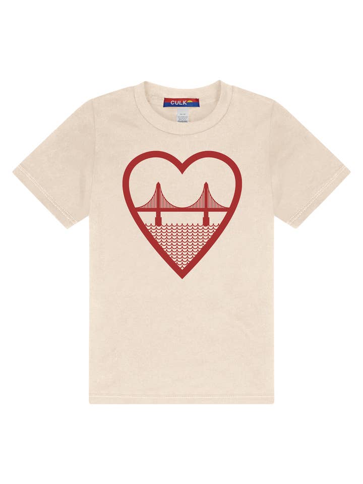 I Heart SF Toddler Tee Cream for wholesale by Culk