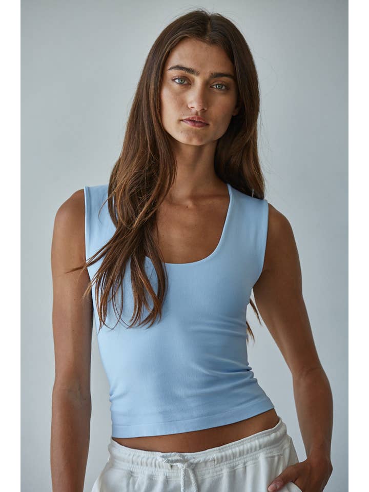 By Together – wholesale Linne (Tryckt) - Dam – S1187N | Dubbelskiktad sömlös topp15