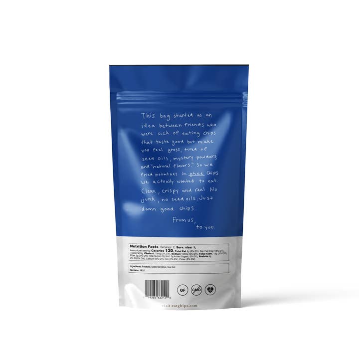 Ghips - Wholesale Chips - Ghee Potato Chips - Sea Salt - 12 Pack1