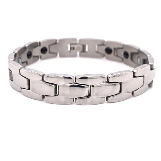 WJW - Wholesale Link & Chain Bracelet - Stainless Steel Magnetic Bracelet - Health Benefits0
