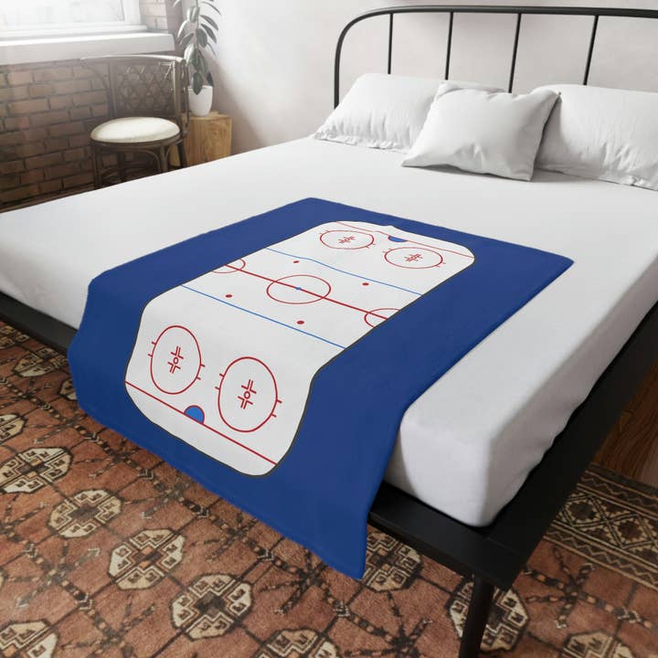 Hockey Mama Designs - Vendita all'ingrosso Plaid - Coperta in pile in peluche per pista da hockey3