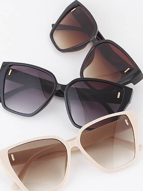 Óculos de Sol Minimais Cateye Oversized por atacado de anbfashion
