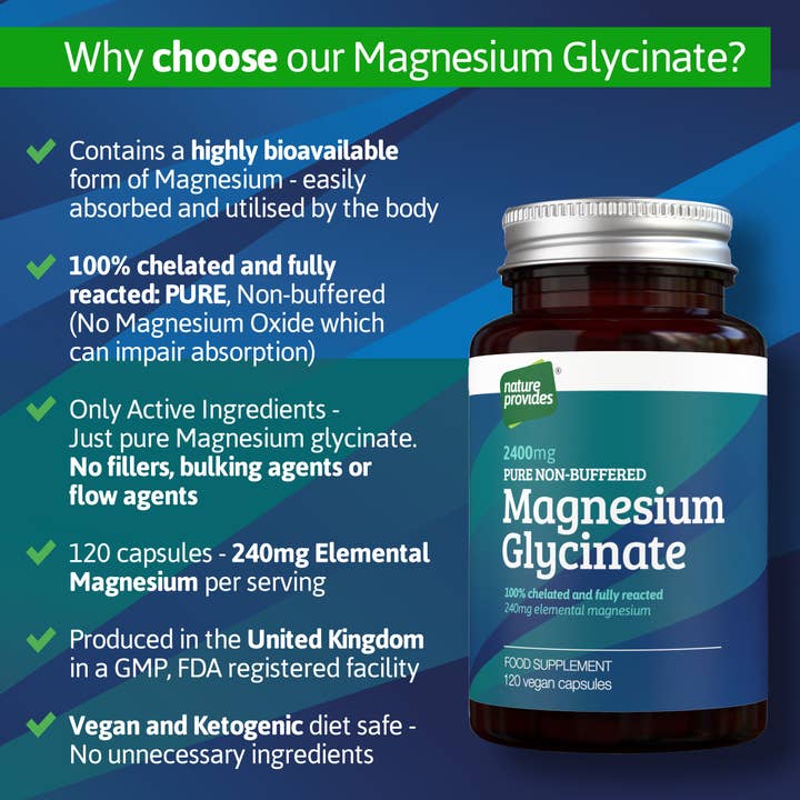 Nature Provides - Wholesale Oral Supplement/Vitamin - Magnesium Glycinate (Bisglycinate) - 120 vegan capsules3