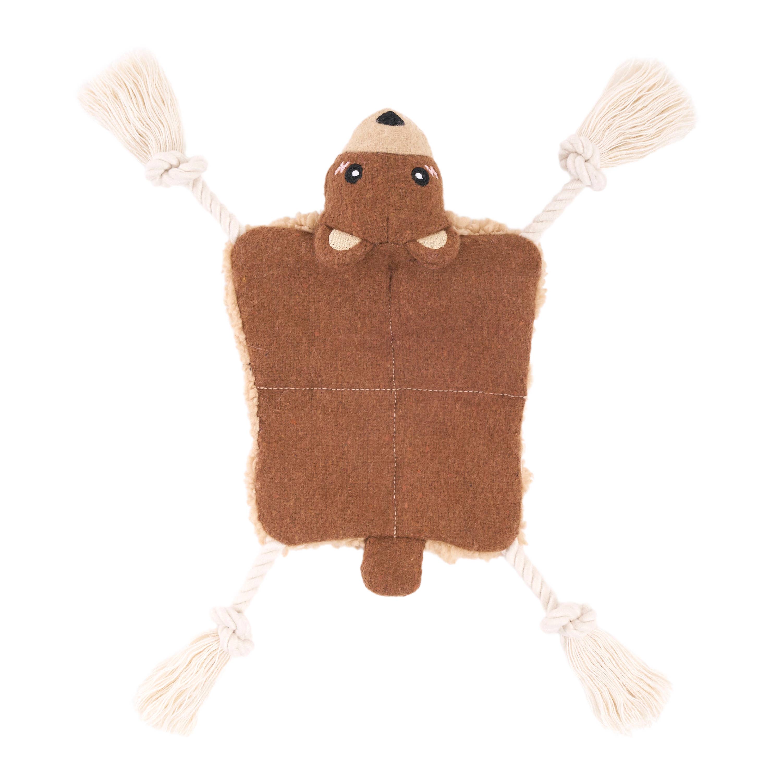 ZippyPaws – Engroshandel Legetøj - Hund – ecoZippy Knudret Krawler - Bjørn0