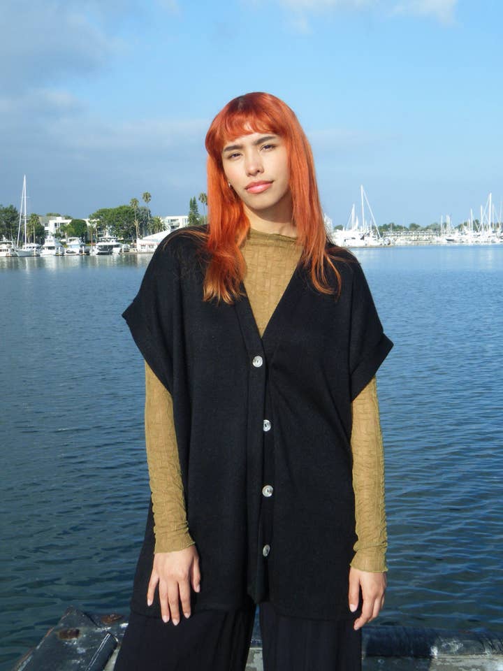 Gilet surdimensionné en tricot Theo - Grandes tailles pour la vente par NLT