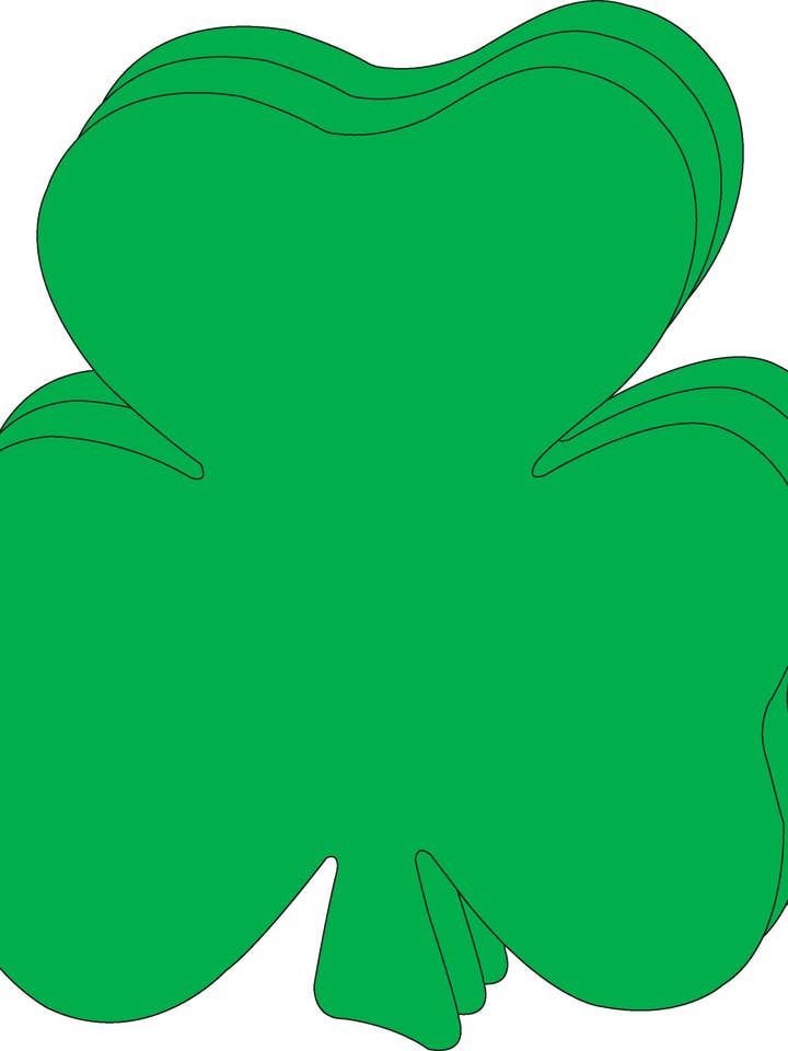 Shamrock Enfärgad Super Cut-Uts- 8 ”x 10” för wholesale av Creative Shapes Etc.