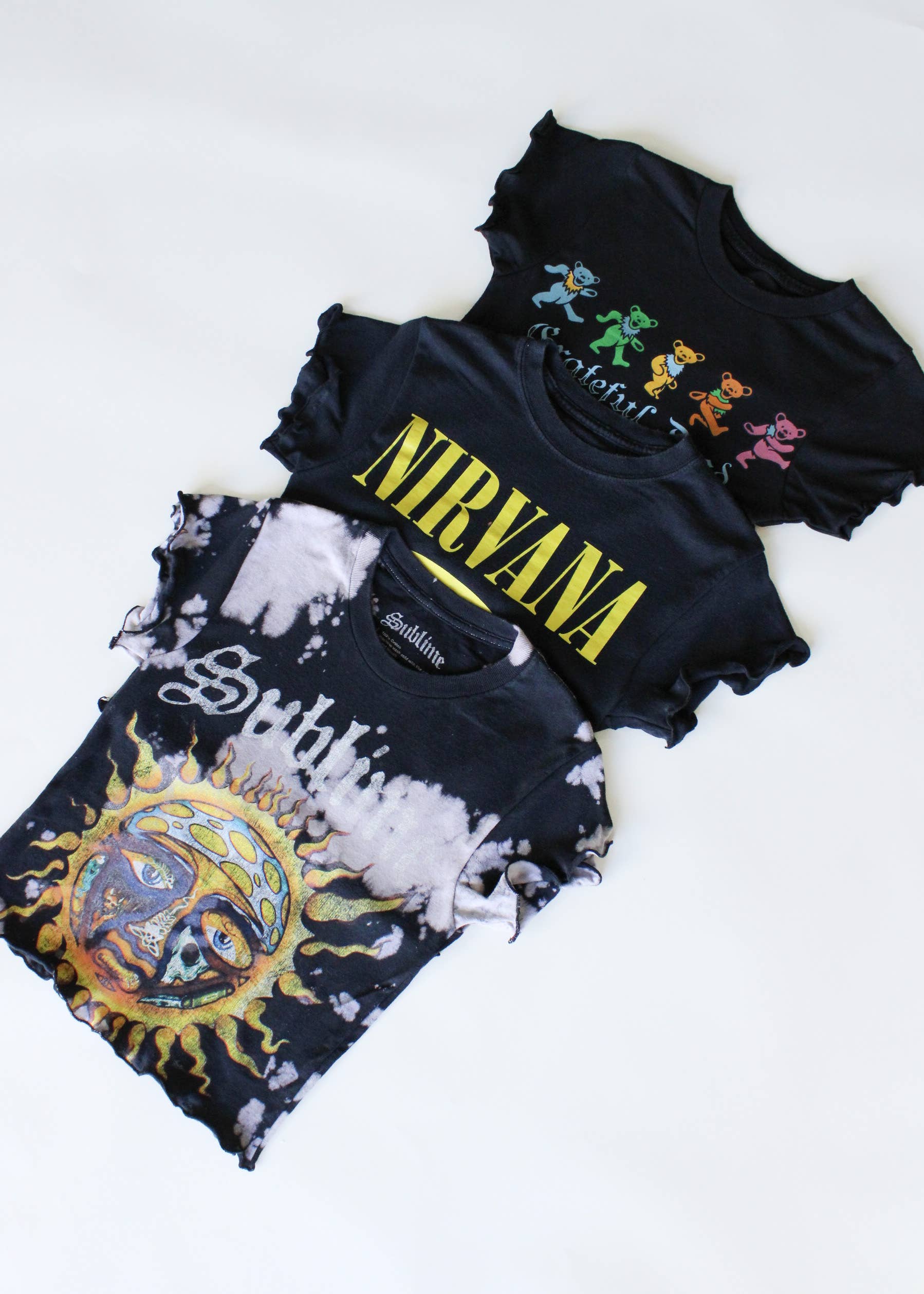 American Recycled Clothing - Wholesale Screen Printed T-Shirt - Women's - Music Lettuce Edge Graphic Tee 1