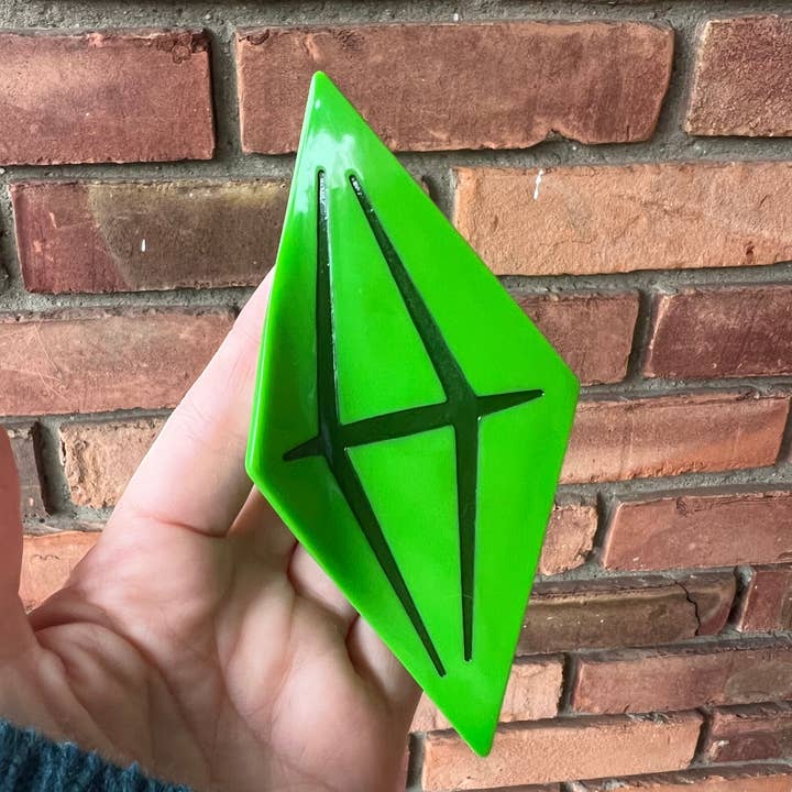 Sims Plumbob Hair Claw 12 cm for wholesale by The Foxy Hipster
