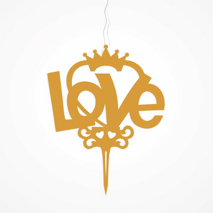 Food Safe Cake Topper 'LOVE' Acrylic Cake Topper Candle - Cake Candles for Birthday, Anniversary Decoration, Family Baking Reunions, Theme Party Cake Decorating Supplies for wholesale by Food safe Cake Topper